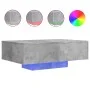 Mesa de centro con luces LED gris hormigón 85x55x31 cm de , Mesas de centro - Ref: Foro24-836612, Precio: 76,06 €, Descuento: %
