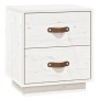 Mesitas de noche 2 uds madera maciza pino blanco 40x34x45 cm de vidaXL, Mesitas de noche - Ref: Foro24-818328, Precio: 87,11 ...