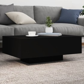 Mesa de centro con luces LED negro 85x55x31 cm de , Mesas de centro - Ref: Foro24-836610, Precio: 69,33 €, Descuento: %
