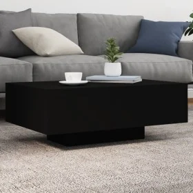 Mesa de centro con luces LED negro 85x55x31 cm de , Mesas de centro - Ref: Foro24-836610, Precio: 68,62 €, Descuento: %