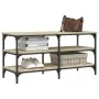Banco zapatero madera de ingeniería roble Sonoma 100x38,5x49 cm by , Benches for halls and storage - Ref: Foro24-839044, Pric...