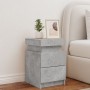 Mesita de noche con luces LED gris hormigón 35x39x55 cm de , Mesitas de noche - Ref: Foro24-836755, Precio: 83,61 €, Descuent...