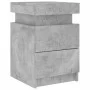 Mesita de noche con luces LED gris hormigón 35x39x55 cm de , Mesitas de noche - Ref: Foro24-836755, Precio: 81,78 €, Descuent...