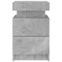 Mesita de noche con luces LED gris hormigón 35x39x55 cm de , Mesitas de noche - Ref: Foro24-836755, Precio: 81,78 €, Descuent...