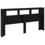 Cabecero con LED madera de ingeniería negro 200x18,5x103,5 cm de , Cabeceros y pies de cama - Ref: Foro24-837366, Precio: 98,...