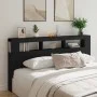 Cabecero con LED madera de ingeniería negro 200x18,5x103,5 cm de , Cabeceros y pies de cama - Ref: Foro24-837366, Precio: 98,...