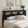 Cabecero con LED madera de ingeniería negro 200x18,5x103,5 cm de , Cabeceros y pies de cama - Ref: Foro24-837366, Precio: 101...