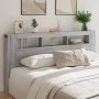 Cabecero LED madera ingeniería gris Sonoma 200x18,5x103,5 cm de , Cabeceros y pies de cama - Ref: Foro24-837370, Precio: 98,3...