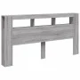 Cabecero LED madera ingeniería gris Sonoma 200x18,5x103,5 cm de , Cabeceros y pies de cama - Ref: Foro24-837370, Precio: 98,3...