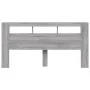 Cabecero LED madera ingeniería gris Sonoma 200x18,5x103,5 cm de , Cabeceros y pies de cama - Ref: Foro24-837370, Precio: 98,3...