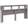 Cabecero LED madera ingeniería gris Sonoma 200x18,5x103,5 cm de , Cabeceros y pies de cama - Ref: Foro24-837370, Precio: 98,3...