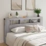 Cabecero LED madera ingeniería gris Sonoma 200x18,5x103,5 cm de , Cabeceros y pies de cama - Ref: Foro24-837370, Precio: 98,3...