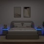 Mesitas de noche con luces LED 2 uds gris Sonoma 35x39x55 cm de , Mesitas de noche - Ref: Foro24-836760, Precio: 108,25 €, De...