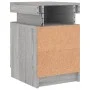 Mesitas de noche con luces LED 2 uds gris Sonoma 35x39x55 cm by , Nightstands - Ref: Foro24-836760, Price: 106,54 €, Discount: %