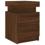 Mesitas de noche con luces LED 2 uds roble marrón 35x39x55 cm de , Mesitas de noche - Ref: Foro24-836762, Precio: 102,97 €, D...