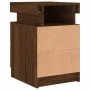 Mesitas de noche con luces LED 2 uds roble marrón 35x39x55 cm de , Mesitas de noche - Ref: Foro24-836762, Precio: 101,42 €, D...