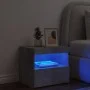 Mesita de noche con luces LED gris hormigón 50x40x45 cm de , Mesitas de noche - Ref: Foro24-836769, Precio: 52,30 €, Descuent...