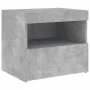 Mesita de noche con luces LED gris hormigón 50x40x45 cm de , Mesitas de noche - Ref: Foro24-836769, Precio: 52,30 €, Descuent...