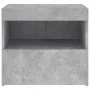 Mesita de noche con luces LED gris hormigón 50x40x45 cm de , Mesitas de noche - Ref: Foro24-836769, Precio: 52,30 €, Descuent...