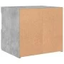 Mesita de noche con luces LED gris hormigón 50x40x45 cm de , Mesitas de noche - Ref: Foro24-836769, Precio: 52,30 €, Descuent...