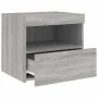 Mesitas de noche con luces LED 2 uds gris Sonoma 50x40x45 cm by , Nightstands - Ref: Foro24-836774, Price: 84,95 €, Discount: %