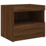 Mesitas de noche con luces LED 2 uds roble marrón 50x40x45 cm de , Mesitas de noche - Ref: Foro24-836776, Precio: 89,07 €, De...
