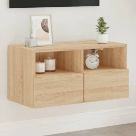 Mueble de TV de pared madera ingeniería roble Sonoma 60x30x30cm de , Muebles TV - Ref: Foro24-836858, Precio: 42,11 €, Descue...