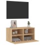 Mueble de TV de pared madera ingeniería roble Sonoma 60x30x30cm de , Muebles TV - Ref: Foro24-836858, Precio: 44,04 €, Descue...