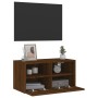Mueble de pared TV madera ingeniería marrón roble 60x30x30 cm de , Muebles TV - Ref: Foro24-836866, Precio: 44,49 €, Descuent...