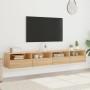 Muebles de pared para TV 2 uds madera roble Sonoma 100x30x30 cm de , Muebles TV - Ref: Foro24-836887, Precio: 85,53 €, Descue...