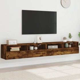 Muebles de pared de TV 2 uds madera roble ahumado 100x30x30 cm de , Muebles TV - Ref: Foro24-836891, Precio: 101,17 €, Descue...