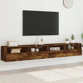 Muebles de pared de TV 2 uds madera roble ahumado 100x30x30 cm by , TV Furniture - Ref: Foro24-836891, Price: 99,74 €, Discou...