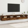Muebles de pared de TV 2 uds madera roble ahumado 100x30x30 cm de , Muebles TV - Ref: Foro24-836891, Precio: 101,17 €, Descue...