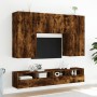 Muebles de pared de TV 2 uds madera roble ahumado 100x30x30 cm de , Muebles TV - Ref: Foro24-836891, Precio: 101,17 €, Descue...