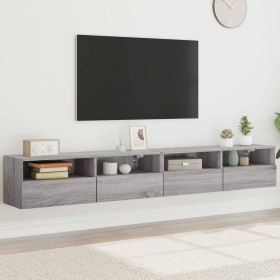 Muebles de pared para TV 2 uds madera gris Sonoma 100x30x30 cm de , Muebles TV - Ref: Foro24-836893, Precio: 106,56 €, Descue...