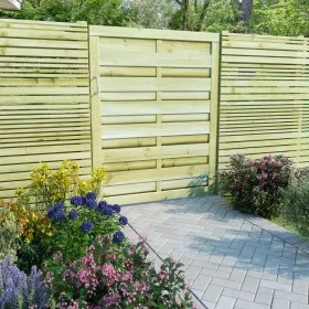 Green impregnated pine wood fence gate 100x125 cm by vidaXL, garden gates - Ref: Foro24-45316, Price: 61,60 €, Discount: %