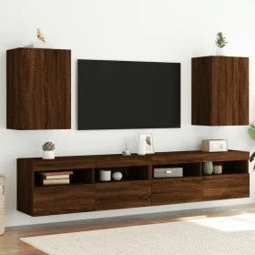 Muebles de TV de pared 2 uds madera marrón roble 40,5x30x60 cm by , TV Furniture - Ref: Foro24-836923, Price: 67,46 €, Discou...