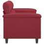 Sofá de 2 plazas de cuero sintético rojo vino 140 cm de , Sofás - Ref: Foro24-359586, Precio: 250,68 €, Descuento: %