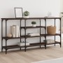 Mesa consola madera de ingeniería marrón roble 160x29x80 cm de , Mesas auxiliares - Ref: Foro24-839067, Precio: 85,44 €, Desc...