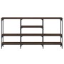 Mesa consola madera de ingeniería marrón roble 160x29x80 cm de , Mesas auxiliares - Ref: Foro24-839067, Precio: 85,44 €, Desc...
