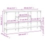 Mesa consola madera de ingeniería marrón roble 160x29x80 cm de , Mesas auxiliares - Ref: Foro24-839067, Precio: 85,44 €, Desc...