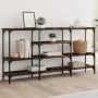 Mesa consola madera de ingeniería roble ahumado 160x29x80 cm de , Mesas auxiliares - Ref: Foro24-839065, Precio: 81,43 €, Des...