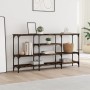 Mesa consola madera de ingeniería roble ahumado 160x29x80 cm de , Mesas auxiliares - Ref: Foro24-839065, Precio: 82,47 €, Des...