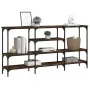 Mesa consola madera de ingeniería roble ahumado 160x29x80 cm de , Mesas auxiliares - Ref: Foro24-839065, Precio: 81,43 €, Des...