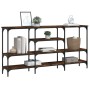 Mesa consola madera de ingeniería roble ahumado 160x29x80 cm de , Mesas auxiliares - Ref: Foro24-839065, Precio: 82,47 €, Des...