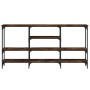 Mesa consola madera de ingeniería roble ahumado 160x29x80 cm de , Mesas auxiliares - Ref: Foro24-839065, Precio: 82,47 €, Des...