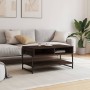 Mesa de centro madera contrachapada roble marrón 90x50x45 cm de , Mesas de centro - Ref: Foro24-838972, Precio: 49,61 €, Desc...