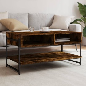 Mesa de centro madera contrachapada roble ahumado 90x50x45 cm de , Mesas de centro - Ref: Foro24-838970, Precio: 48,09 €, Des...