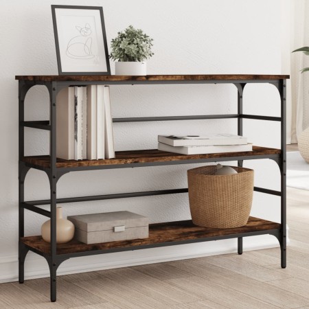 Mesa consola madera de ingeniería roble ahumado 100x32x75 cm de , Mesas auxiliares - Ref: Foro24-839050, Precio: 61,64 €, Des...