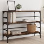 Mesa consola madera de ingeniería roble ahumado 100x32x75 cm de , Mesas auxiliares - Ref: Foro24-839050, Precio: 61,64 €, Des...
